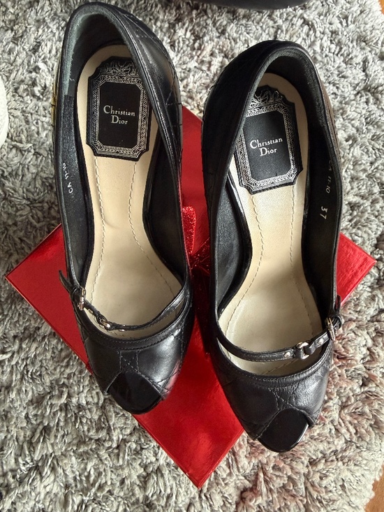 Dior Shoes - Authentic Christian Dior Black Leather Pumps – Size 37